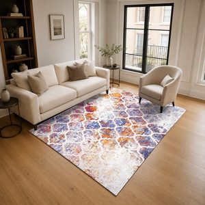 RUGS DEPOT LXDP-0366 Großhandel Mehrfarbiger Neutraler Moderner Abstrakter Digital Bedruckter Maschinenwaschbarer Chenille-Teppich Rutschfest - Product Image 2