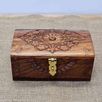 Boîte à bijoux de luxe en bois d'acacia avec couvercle à charnière, écologique, personnalisable, pour ranger les colliers, logo personnalisé, capacité personnalisée HF