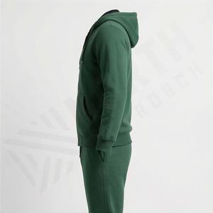 Ensemble de survêtement pour homme à capuche d'hiver en gros, jogging léger, couleur personnalisée, 100% coton respirant, tenue de sport de fitness - Product Image 3