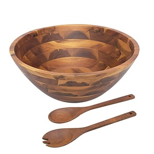 Ensemble de quatre saladiers en bois de taille personnalisée Bol à soupe fait main de qualité supérieure Bol de service en bois de luxe élégant et classique - Product Image 4