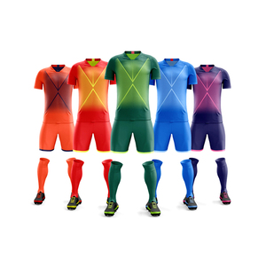 Maillot et short de football vierge personnalisé uniformes d'équipe de football pour hommes combinaison d'entraînement pour enfants adultes uniformes à manches de sport - Product Image 1