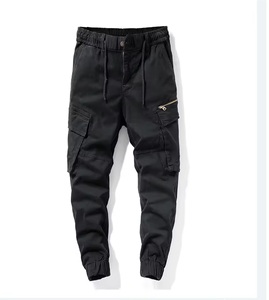 Pantalon cargo évasé vintage décontracté pour homme Jogger en polaire empilée 100% coton avec fermeture à la taille élastique Street Wear - Product Image 2