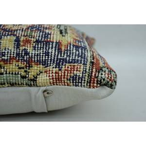Multicolor Bohemian Wool Patchwork Kantha Pillow 12x12 Inch Vintage Embroidered <b>Print</b> Decorative <b>Cushion</b> for Home Woven - Product Image 4