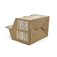 Individueller Bierhalter für 6 Flaschen, 6er-Papp-Bierhalter, Papier-Sechserpack-Bierkarton mit Stanzgriff