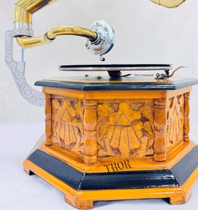 Máy hát đĩa mới làm việc kỷ lục Máy nghe nhạc cổ phong cách Handmade gramophone Món quà đẹp ý tưởng hoài cổ gramophone - Product Image 3