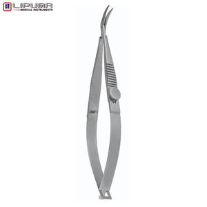 TROUTMAN CASTROVIEJO Ciseaux Cornéoscléraux Verrouillage Manuel Acier Inoxydable Lames Moyennes Angle Gauche 4 1/4 Pouces Chirurgical - Product Image 2