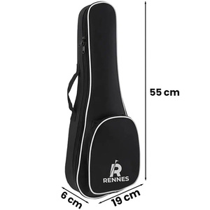 Estuche de ukelele soprano Rennes UCS-21 Oxford suave con cierre de cremallera - Product Image 2