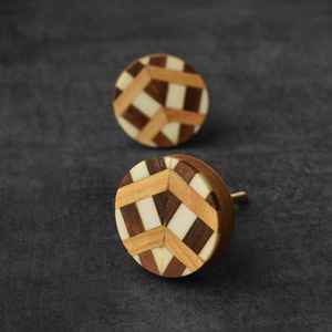 Bouton en résine et poignée de traction Cloche en verre Boutons en bois et pierre pour application en cuisine - Product Image 2