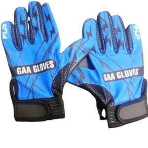 Men's Custom Gaelic <b>Football</b> Gloves Spandex Latex Anti-Slip Grip Full Finger Adjustable Wrist Strap Hook Loop Closure OEM - Product Image 1