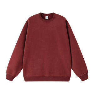 Sudadera de algodón pesado de 400g, cuello redondo, tela cálida cepillada, bolsillo oculto lateral, ropa de calle de gran tamaño para parejas, moda - Product Image 1