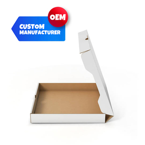 Boîte à pizza OEM personnalisée Boîte d'emballage plate en carton de taille personnalisée pour pizza - Product Image 1
