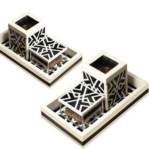 Bakhoor Medkhan Elegant Serving Trays Newest Design Incense Burner Tray Box with Mother of Pearl & Bone Inlay - Product Image 3
