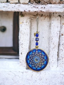Ojo Turco DAFNI de 13 cm, Hecho a Mano, con Impresión en Relieve, Magnético, de Vidrio, Tradicional, Regalo Promocional, Decoración de Pared, Estambul - Product Image 1