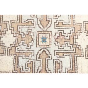 พรมลายตุรกี ขนาด 3.3x6 ฟุต (100x183 ซม.) สีน้ำเงินวินเทจแบบปะติดปะต่อ - Product Image 5