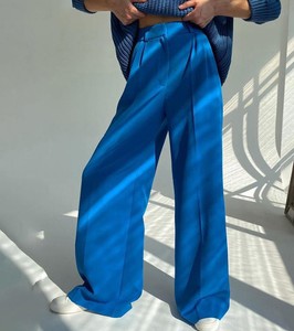 Automne pantalons décontractés pour femmes jambe ample bureau dame costume pantalon avec taille élastique crochet motif léopard - Product Image 6