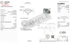 Diamante CVD cultivado en laboratorio de 5,50 quilates de gama alta corte redondo F Color VS1 claridad IGI CERTIFICADO piedra suelta para joyería de diseñador - Product Image 2
