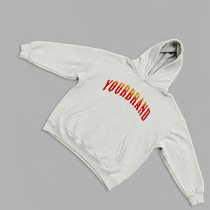 Pulls à capuche oversize tendance pour l'hiver, 380 GSM, 100% coton molletonné, coupe ample, couleur unie, personnalisable, style streetwear pour femmes - Product Image 6