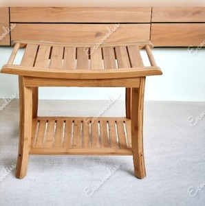 Tabouret de Spa en bois de bambou de haute qualité Console d'incrustation d'os de salle de bain imperméable antidérapante durable pour salon et douche - Product Image 3