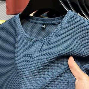 Camisetas de Hombre de Lona de Poliéster y Algodón, Sólidas, Ligeras, 220 g/m², Diseño de Logotipo Personalizado, Impresión Digital, Cuello Redondo, Secado Rápido - Product Image 2