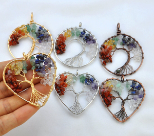 Meilleure qualité Offre Spéciale en vrac naturel 7 Chakras arbre de vie pendentif collier pour la fabrication de bijoux - Product Image 2