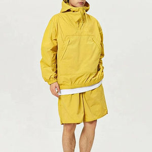 ชุดเสื้อกันลมมีซิปสำหรับผู้ชายชุดกันลมไนลอนแบบปรับแต่งได้ - Product Image 3