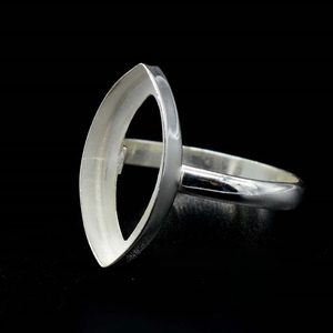 Bague en argent sterling 925 massif, forme marquise, à dos ouvert, avec sertissage à coupelle de 4-24 mm, vente en gros, fournisseur de bijoux faits à la main - Product Image 3