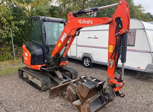 Miniexcavadora Kubota KX030-4 de 2.9 toneladas con 3 cucharones, retroexcavadora hidráulica, excavadora de cadenas para construcción agrícola en venta - Product Image 4