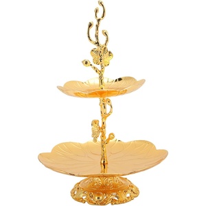 Elegante Soporte para Tartas de Metal de 2 Niveles, Color Dorado, Resistente, Perfecto para Bodas, Fiestas y Exhibición de Postres - Product Image 4