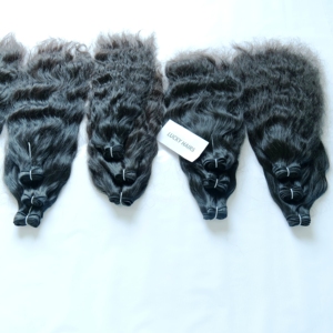 Machine Double Trame Vierge Naturelle Bundle 100% Non Transformé Noir Couleur Indien Ondulé Fabrique Loose Wave Extensions de Cheveux Humains - Product Image 2
