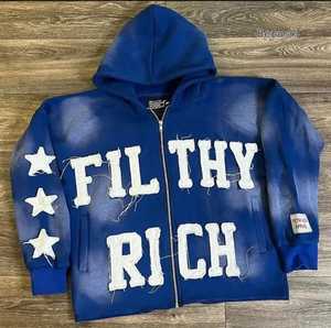 ชุดวอร์มผ้าคอตตอนสำหรับผู้ชายชุดวอร์มผ้าฝ้ายแบบมีฮู้ดและซักแบบสีซีดไม่ซีดสามารถกำหนดโลโก้ได้ตามต้องการ - Product Image 5