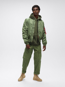 Veste bomber d'hiver pour homme en gros, nouveau design, col rabattu en laine, fermeture éclair, tissu en toile, style décontracté, réversible devant - Product Image 4