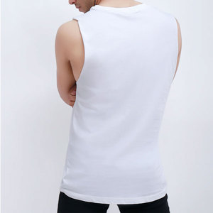เสื้อกล้ามออกกำลังกายสำหรับผู้ชายเสื้อคอกลมผ้าคอตตอนสำหรับออกกำลังกายแห้งเร็วเสื้อผ้าออกกำลังกายแห้งเร็วสไตล์สตรีทสไตล์100% ใหม่ - Product Image 2