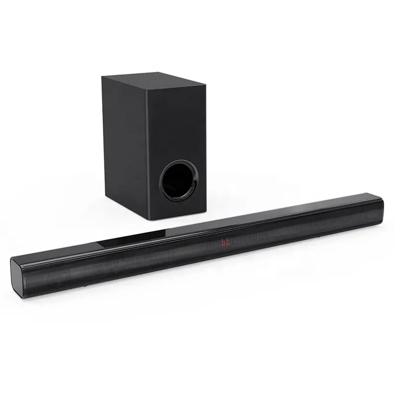 Surround Sound Bar 80 Watt Met Afstandsbediening En Led Display Van Hoge Kwaliteit En Krachtig Audiocomputergebruik