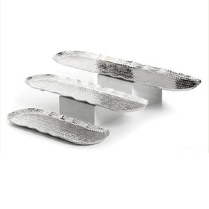 Plateau de serveur de nourriture fini doré haut de gamme plateau en métal de Style luxueux pour la décoration de Table à dîner - Product Image 6