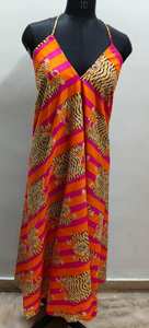 Vestido largo makdi jaal de algodón hecho a mano indio, vestido de novia personalizado, regalo de vestido con estampado de animales, regalo para ella en venta - Product Image 3