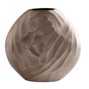 Vase à fleurs en aluminium fini de couleur noire fait à la main Vase à fleurs en métal moderne de forme attrayante le plus vendu Vase créatif en métal - Product Image 6