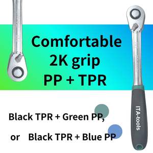 1/4 "3/8" 1/2 "72T ด้ามจับหมุนเร็วพร้อมด้ามจับ2K OEM ODM DIY CR-V เหล็ก - Product Image 5