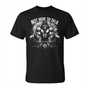 T-shirt Gorilla Gym Lover: Non sono qui per parlare a basso tono - Abbigliamento fitness in omaggio - Product Image 2