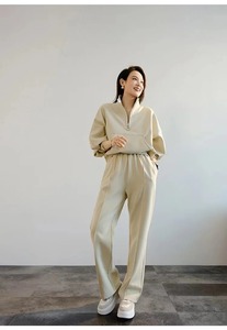 Ensemble survêtement pour femme en spandex/polyester respirant imprimé ample pour le sport, la salle de sport, la course à pied, le jogging - Product Image 6