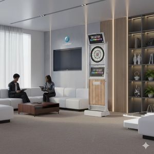 2023 Vente chaude EDARTS Edmini Machine à fléchettes pliable à jetons avec logo personnalisé et écran tactile de 25 pouces - Product Image 1