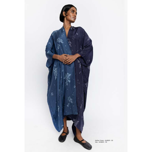 Vestido de Seda Índigo AMBER 03 para Mujer, Elegante, Tejido a Crochet, Largo hasta la Rodilla, para Eventos y Ocio, Transpirable, Estilo Fiesta, Talla Única - Product Image 6