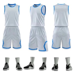Tenue de basket-ball sans manches grande taille pour hommes vêtements de sport respirants à séchage rapide vente en gros Absorption de la sueur conception Bsci - Product Image 6