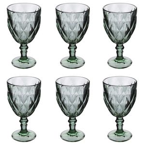 Set di 6 Bicchieri in Vetro Verde da 340ml Elizabeth Sibilla - Product Image 1