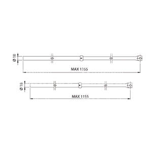 PAIRE DE TIGES POUR TRIPLES SERRURES accessoires non inclus pour les séries 910 - 913 - Product Image 1