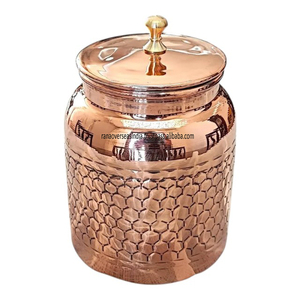 Recipiente de Cobre Hecho a Mano de Alta Demanda con Tapa, Moderno y Ecológico, para Almacenamiento de Frutos Secos y Bocadillos, Ideal para la Encimera, con Buena Valoración - Product Image 4
