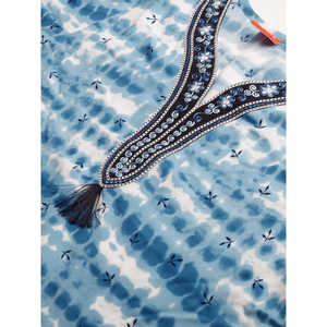 Evolove Camisón Maxi Estampado de Viscosa Liva con Botones y Cremallera para Mujer, Ajuste Holgado, Largo, Suave, Ideal para Verano - Product Image 3