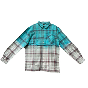 Chemise tendance pour homme en coton de haute qualité, boutonnée, manches longues, tie-dye dégradé, chemise décontractée ou habillée - Product Image 1