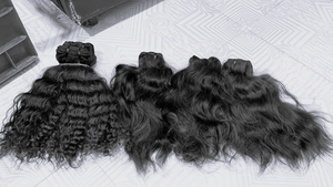 Extensions de cheveux humains 100% vierges bruts indiens Remy, provenant d'un seul donneur, noir naturel, sans nœuds, non traités, double trame, en lots - Product Image 2