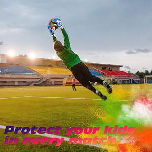 Guantes de portero para niños OEM superventas Material de cuero de alta calidad MOQ bajo - Product Image 5