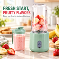 Blender Elektrik Mini 420 Mililiter, Mixer Buah Isi Ulang dengan Fungsi Pembersihan Otomatis untuk Rumah dan Perjalanan